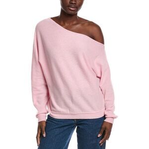 Minnie Rose Womens Off-The-Shoulder Cashmere Sweater, Pink
